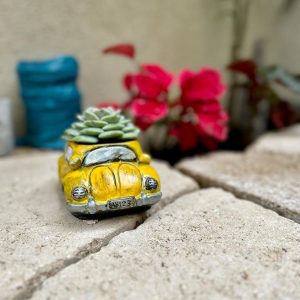 עציץ מודרני חיפושית צהוב - קטלוג עיצוב הבית