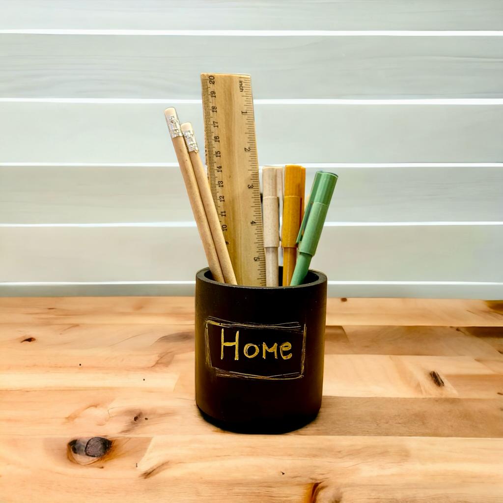 כוס לעטים/ מברשות איפור HOME שחור