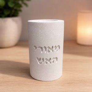 פמוט "מאורי האש" להבדלה – לבן
