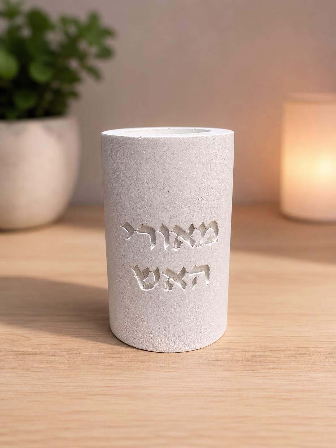 פמוט "מאורי האש" להבדלה – לבן